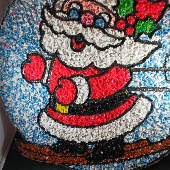 Vintage Santa Popcorn Plastic Skiing in Snow Globe - Picture 5 of 9